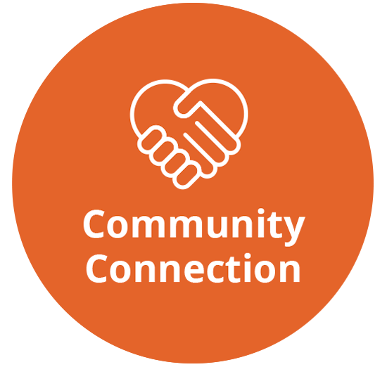 Community Connection - two hands connected